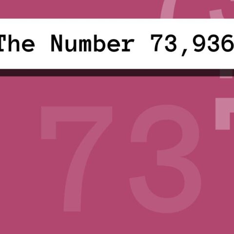 About The Number 73,936