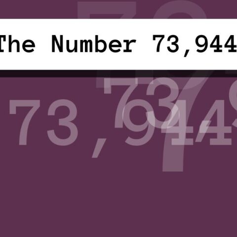 About The Number 73,944