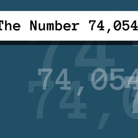 About The Number 74,054