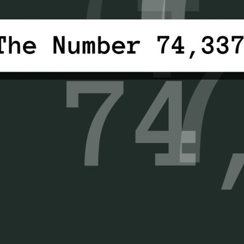 About The Number 74,337