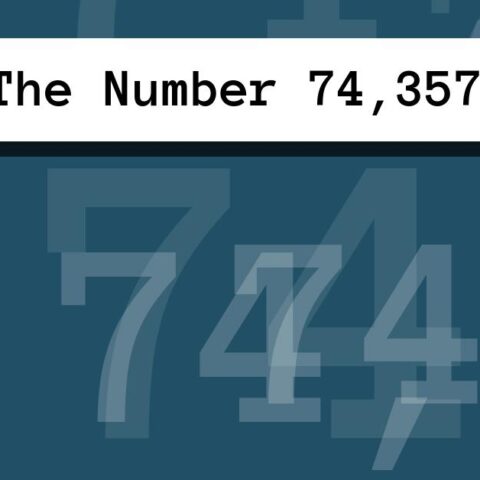 About The Number 74,357