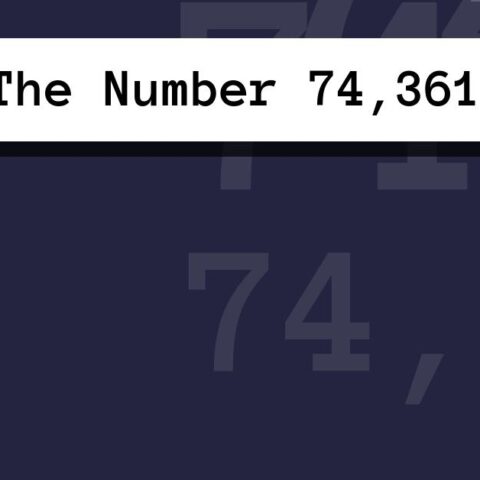 About The Number 74,361