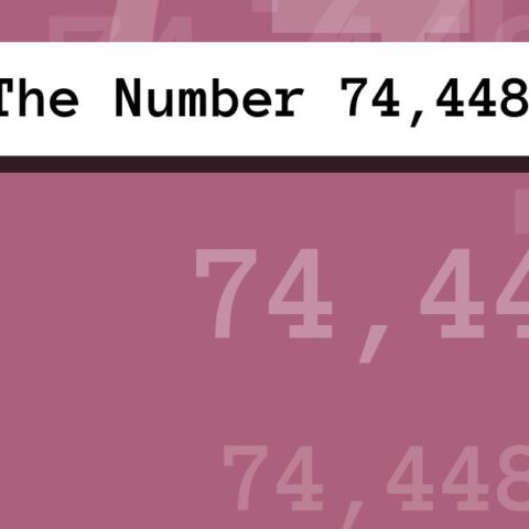 About The Number 74,448