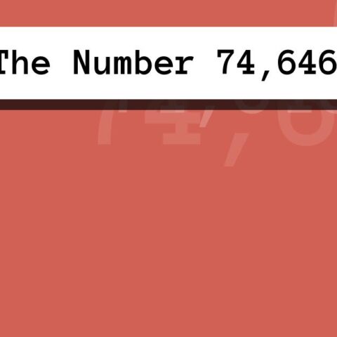About The Number 74,646