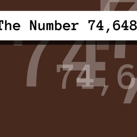 About The Number 74,648