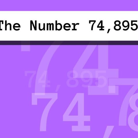 About The Number 74,895