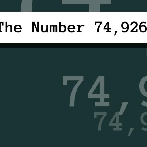 About The Number 74,926
