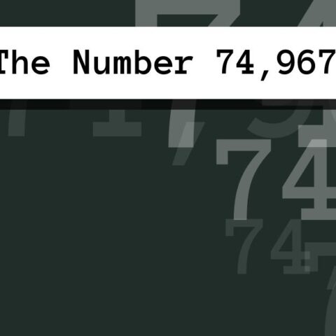 About The Number 74,967