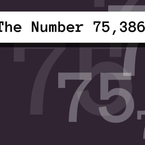 About The Number 75,386