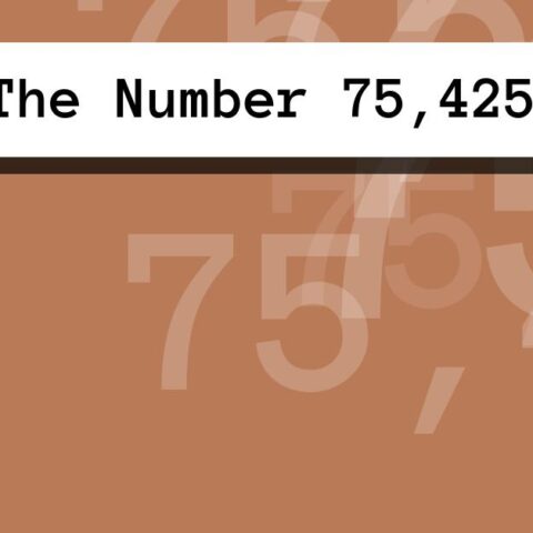 About The Number 75,425