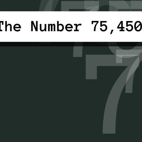 About The Number 75,450