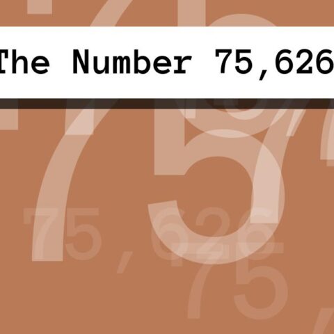About The Number 75,626