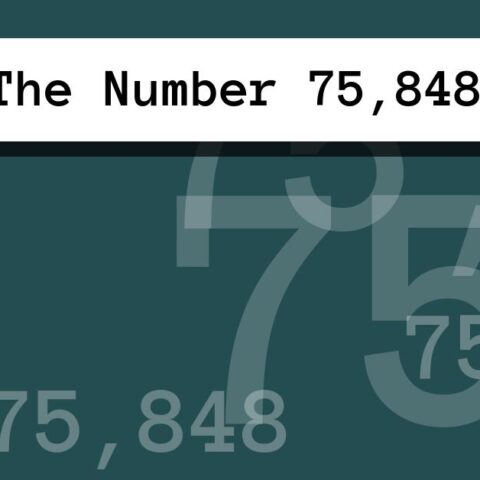 About The Number 75,848