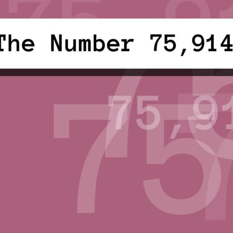 About The Number 75,914