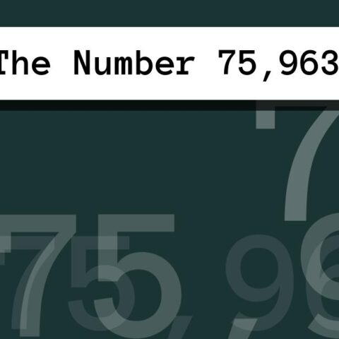 About The Number 75,963