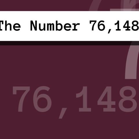 About The Number 76,148