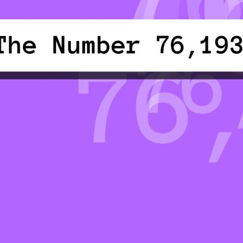 About The Number 76,193
