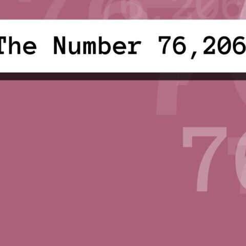 About The Number 76,206
