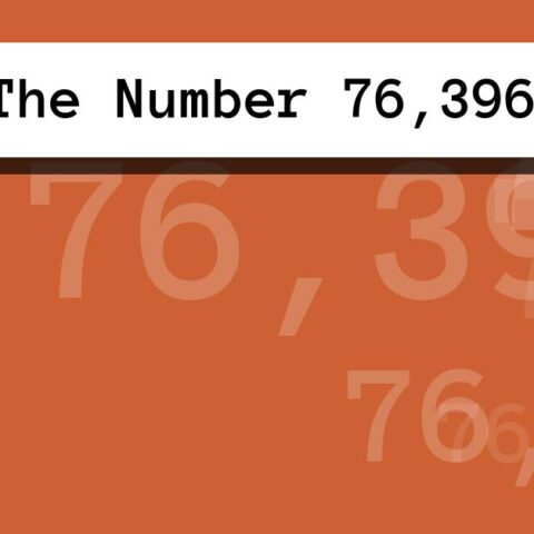 About The Number 76,396