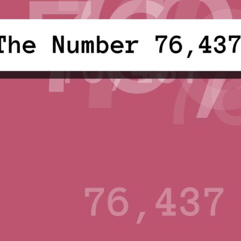 About The Number 76,437