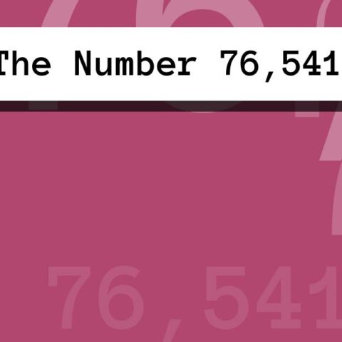 About The Number 76,541