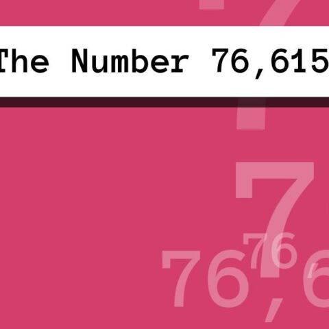 About The Number 76,615