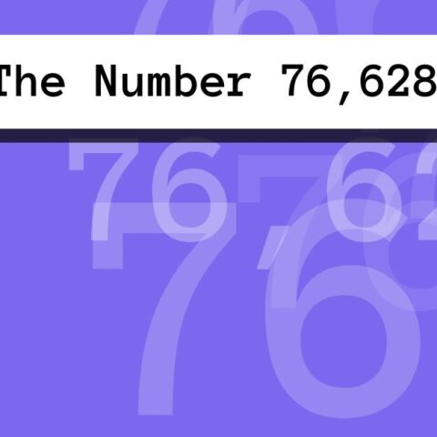 About The Number 76,628