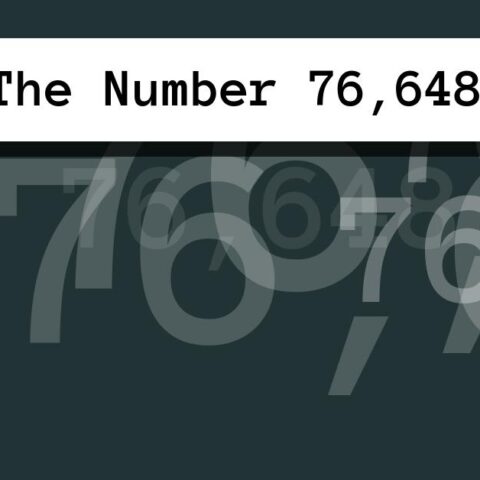 About The Number 76,648