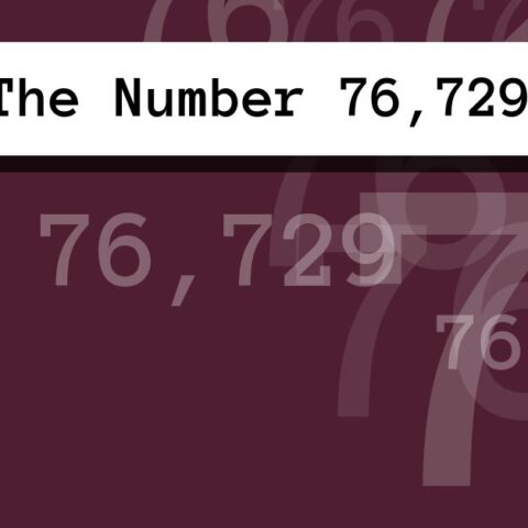 About The Number 76,729