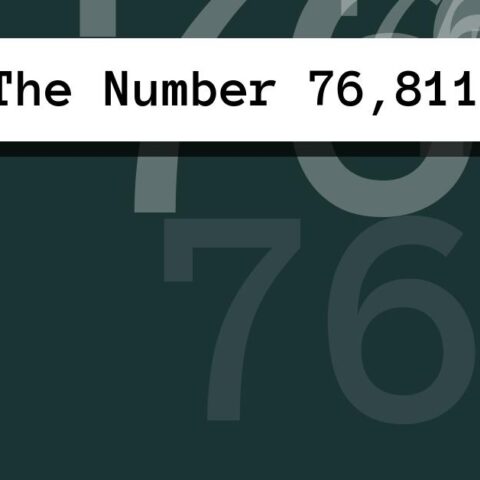 About The Number 76,811
