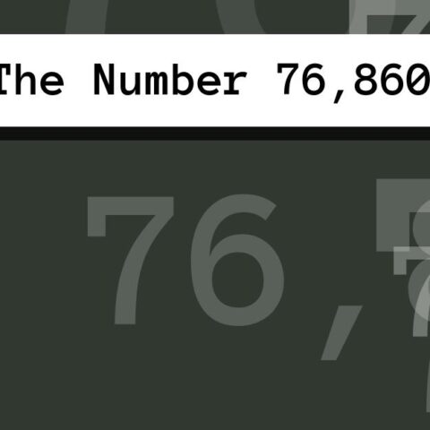 About The Number 76,860