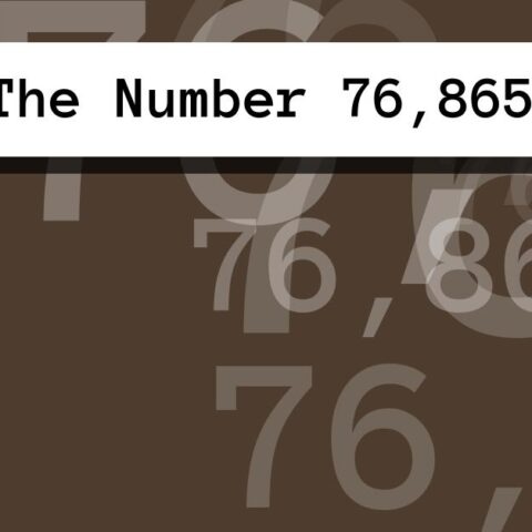About The Number 76,865