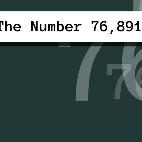 About The Number 76,891