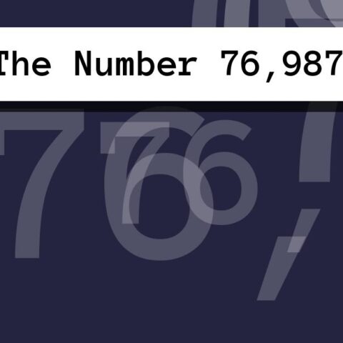 About The Number 76,987