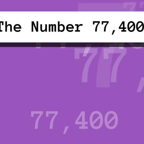 About The Number 77,400