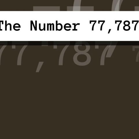 About The Number 77,787