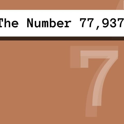 About The Number 77,937