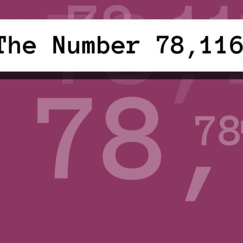 About The Number 78,116