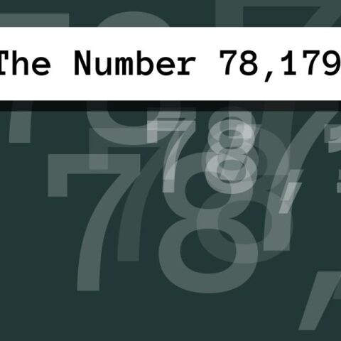 About The Number 78,179
