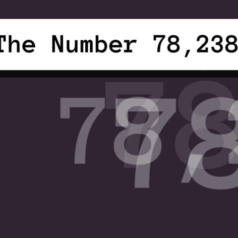About The Number 78,238