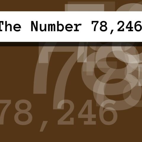 About The Number 78,246