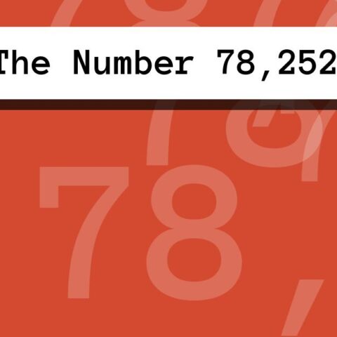 About The Number 78,252