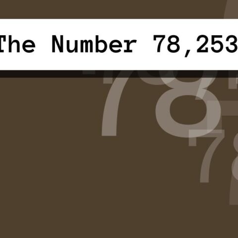 About The Number 78,253