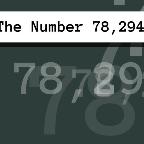 About The Number 78,294