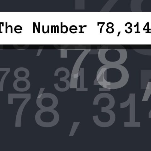 About The Number 78,314