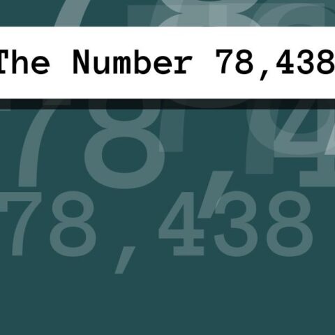 About The Number 78,438