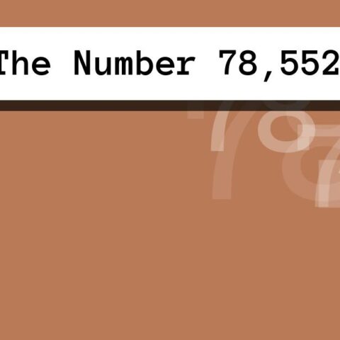 About The Number 78,552