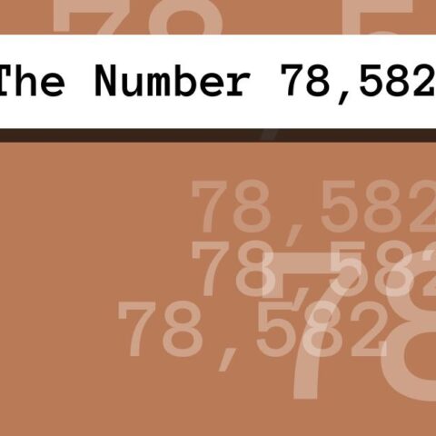 About The Number 78,582