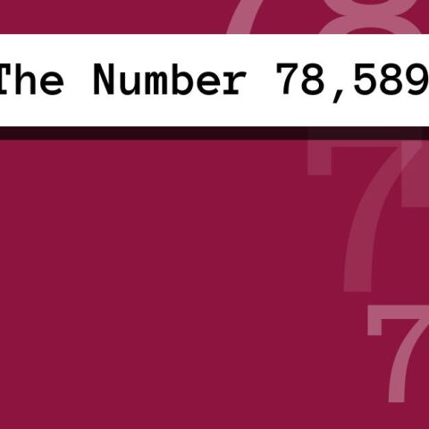 About The Number 78,589