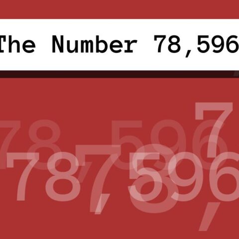 About The Number 78,596